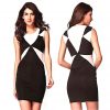 Geometrical Style Sleeveless Bodycon Mini Dress