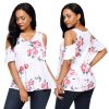 Floral Print Background Womens Top Blouse