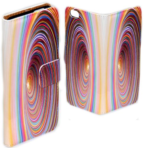 Optical Illusion Flip Case Wallet Mobile Phone Cover