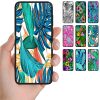 Tropical Leaf Theme Print Pattern Back Case Mobile Phone Cover