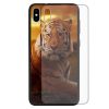 Tiger Print Theme Tempered Glass Back Case Mobile Phone Cover