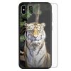 Tiger Print Theme Tempered Glass Back Case Mobile Phone Cover