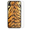 Tiger Fur Print Tempered Glass Back Case Phone Cover