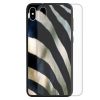Zebra Fur Print Tempered Glass Back Case Phone Cover