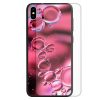Water Bubble Print Pattern Tempered Glass Back Case Mobile Phone Cover