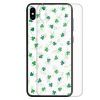Tempered Glass Phone Case featuring Shamrock Clover Theme Print