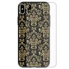 Gold Damask Print Pattern Tempered Glass Mobile Phone Case