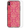 Gold Damask Print Pattern Tempered Glass Mobile Phone Case