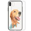 Dog Theme Print Tempered Glass Phone Case