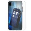 Police Box Theme Print Tempered Glass Back Case Phone Cover