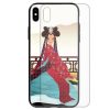 Japan Theme Tempered Glass Back Case Mobile Phone Cover