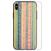 Navajo Theme Pattern Tempered Glass Printed Back Case Mobile Phone Cover