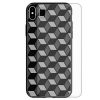Optical Illusion Theme Printed Back Case Tempered Glass Mobile Phone Cover
