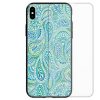 Paisley Print Pattern Tempered Glass Mobile Phone Case