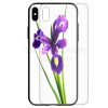 Flower Theme Print Tempered Glass Back Case Mobile Phone Cover