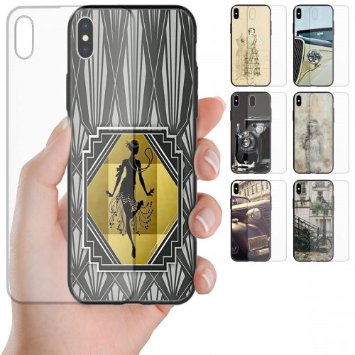 1930s Vintage Lifestyle Theme Print Tempered Glass Back Case Mobile Phone Cover