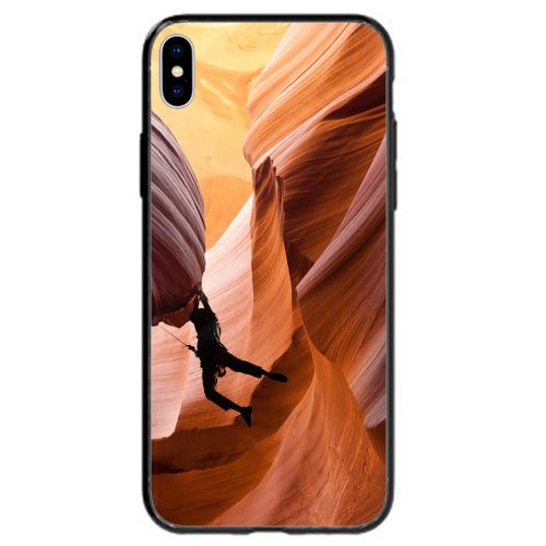 Sand Rock Climb Canyon Silhouette Back Case Phone Cover Theme Print