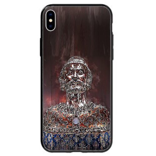 Ancient King Bust Statue Theme Print Back Case Mobile Phone Cover