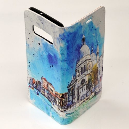 Venice Italy Santa Maria Della Salute Theme Print Flip Wallet Mobile Phone Cover