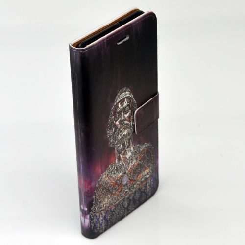 Ancient King Bust Statue Theme Print Flip Wallet Mobile Phone Cover