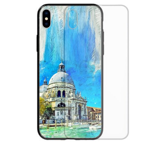 Venice Italy Santa Maria Della Salute Theme Print Tempered Glass Back Case Mobile Phone Cover